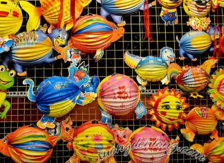 Lồng Đèn Giấy Hình Trụ Ống